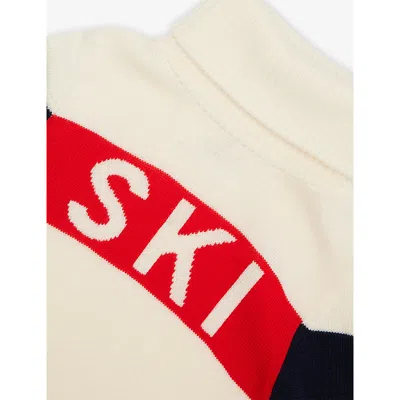 Perfect Moment Ski Turtleneck Wool Jumper 6-14 Years Snow Whit In White