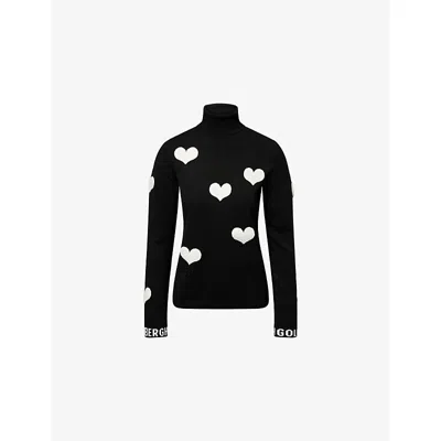 Goldbergh Bacio Long Sleeve Knit Sweater In Black