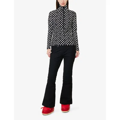 Goldbergh Womens Cuori Half-zip Stretch-jersey Ski Top 0024 Cuori Black Xs In Black