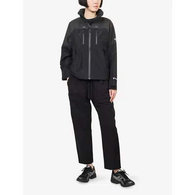 The North Face Womens Hooded Regular-fit Shell Jacket Tnf Black In Black