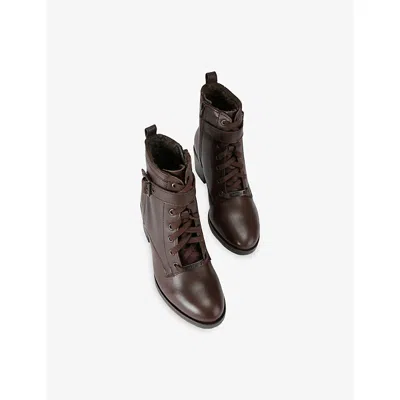 Carvela Comfort Womens Snug Leather Heeled Ankle Boots Brown Eur 42/ 9 Uk In Brown