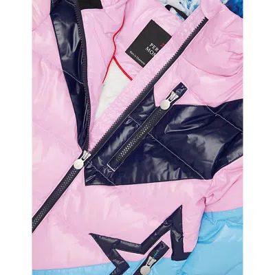 Perfect Moment Super Mojo Colorblocked Down Ski Jacket In Pink