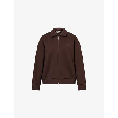 4th & Reckless Womens Valerie Cotton-jersey Bomber Jacket Chocolate In Brown