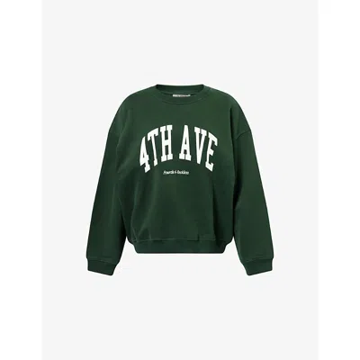 4th & Reckless Womens Avenue Oversized Cotton-jersey Sweatshirt Green Xs In Green