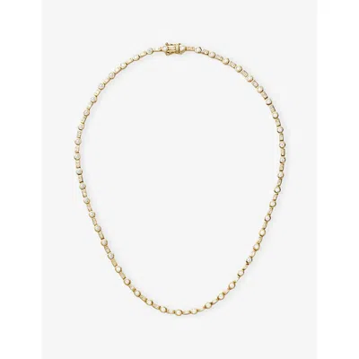 Missoma Womens Lucy Williams 18ct Yellow-gold Vermeil And Cubic Zirconia Tennis Necklace In Gold