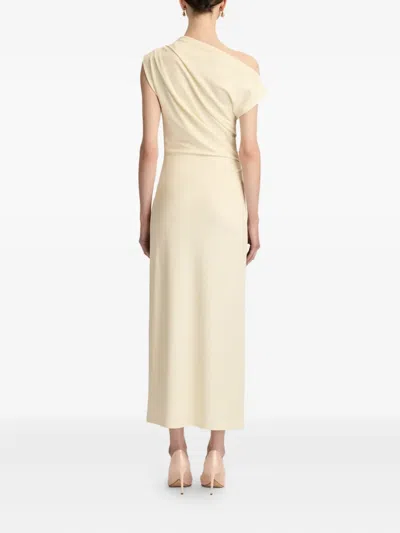 Oscar De La Renta Off-the-shoulder Foxglove Draped Jersey Maxi Dress In Multi