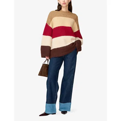 Omnes Womens Constance Striped Knitted Jumper Multi In Multi