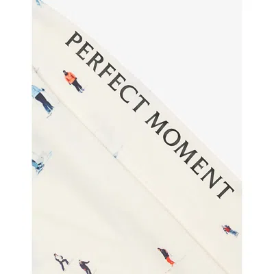 Perfect Moment Thermal Half-zip Jersey Top 6-14 Years Dede Ski Print In White