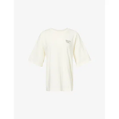 4th & Reckless Womens Rachel Graphic Cotton-jersey T-shirt Cream In White