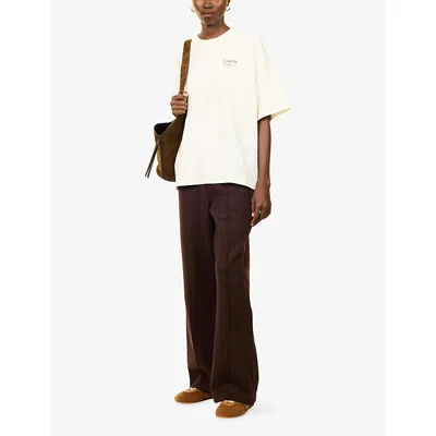 4th & Reckless Womens Rachel Graphic Cotton-jersey T-shirt Cream In White