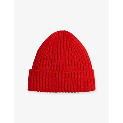 H&m Adorables Sid Knitted Wool Beanie Hat 2 Months - 12 Years Red Bright