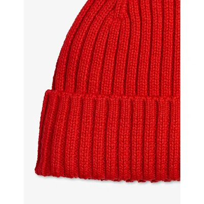 H&m Adorables Sid Knitted Wool Beanie Hat 2 Months - 12 Years Red Bright