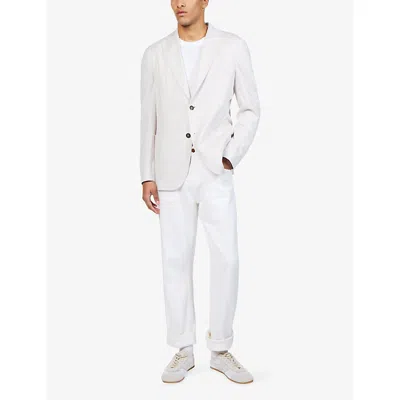 Eleventy Mens Iconic Single-breasted Wool Jacket Sand In Neutral