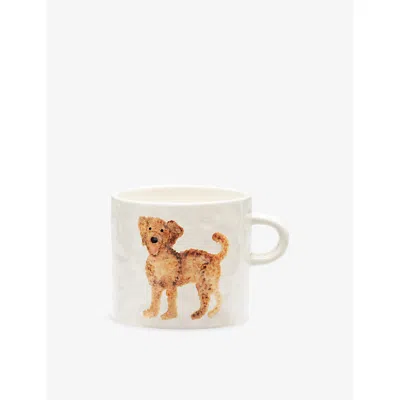 Anna + Nina Labradoodle Ceramic Mug 13.5cm Multi In White
