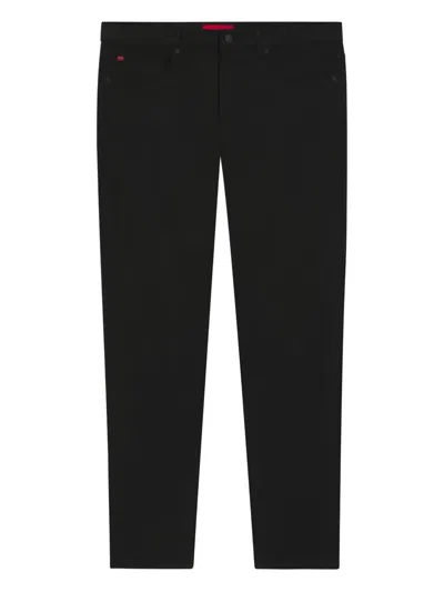 Hugo Boss Black Tapered-fit Jeans In Japanese Denim In Black