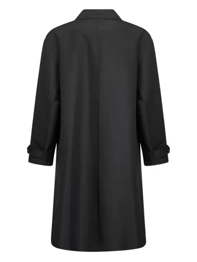 Gucci Buttoned Poplin Coat In Black