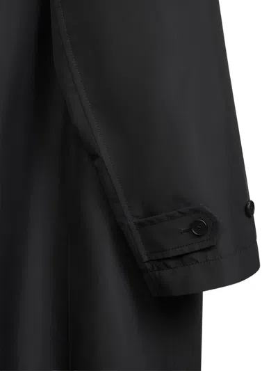 Gucci Buttoned Poplin Coat In Black