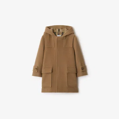 Burberry Wool Duffle Coat In Brown