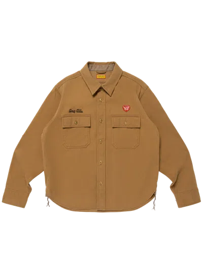 Human Made Work Shirt In Brown
