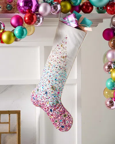 Kim Seybert Rapture Beaded Stocking In Multi