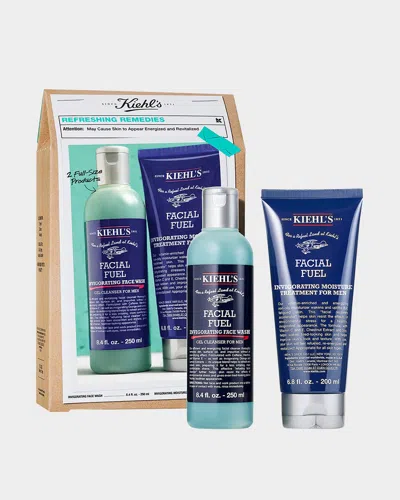 Kiehl's Since 1851 Facial Fuel Refreshing Remedies Set In Blue