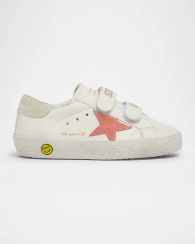 Golden Goose Girl's Old School Leather Low-top Sneakers, Baby/toddler In Multi