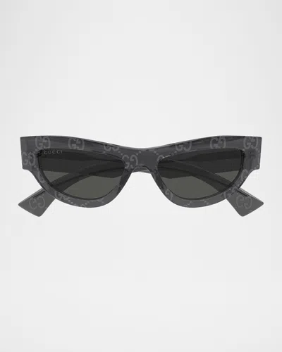Gucci Gg1834s Linea Name Of Brand 016 Grey Sunglasses In Black