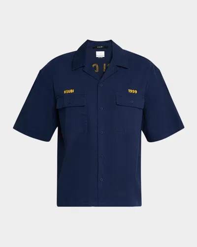 Ksubi Mekanik Short-sleeve Shirt In Blue