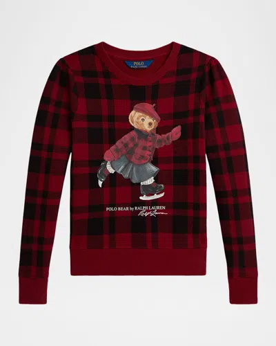 Ralph Lauren Plaid Polo Bear Fleece Sweatshirt
