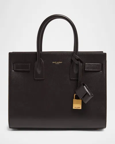 Saint Laurent Sac De Jour Baby Top-handle Bag In Smooth Leather In Brown
