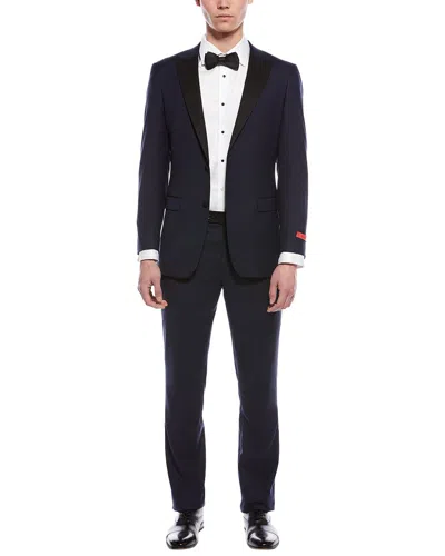 Zanetti 2pc Porto Slim Fit Wool Suit In Black