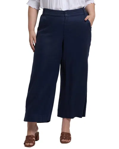Nydj Plus Waverly Oxford Navy Trouser Jean In Blue