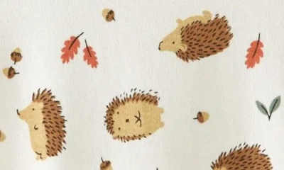 Nordstrom Print Zip Cotton Footie In White