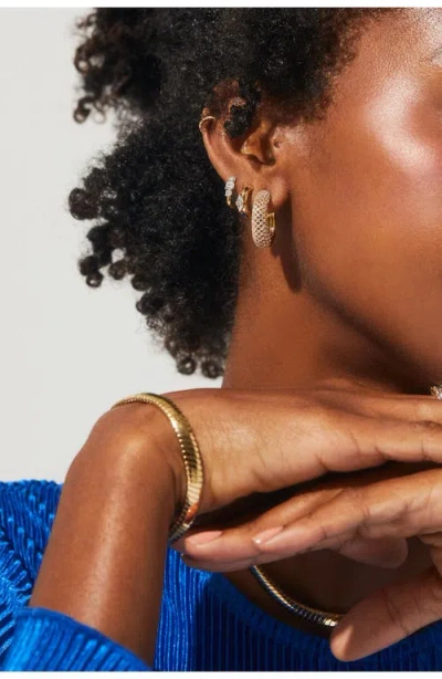 Nadri Cleo Hoop Triple Earring Set In Gold