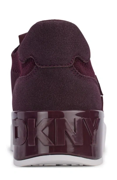 Dkny Women's Mallory Lace-up Sneakers In Burgundy