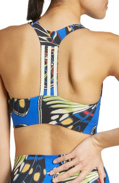 Adidas X Farm Rio X Farm Rio Sports Bra In Blue