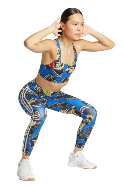 Adidas X Farm Rio X Farm Rio Sports Bra In Blue