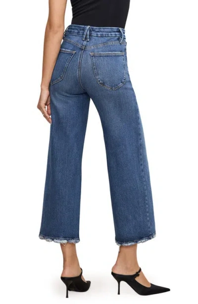 Good American Soft Tech Good Waist High Waist Crop Palazzo Jeans In Blue