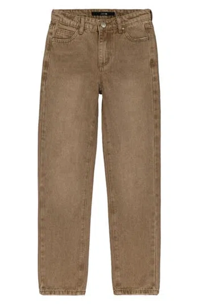 Joe's Jeans Kids' Rebel Relaxed Straight Leg Jeans In Brown