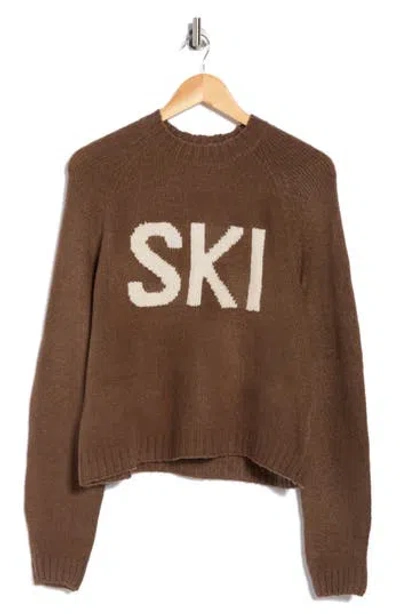 Rdi Ski Crewneck Sweater In Brown