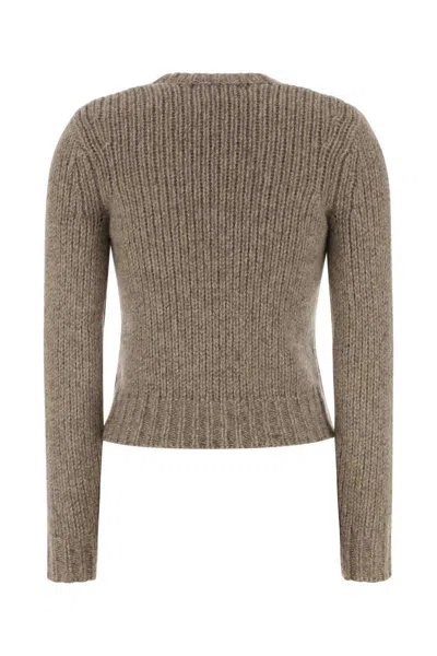 Co Cashmere Blend Long Sleeve Sweater In Brown