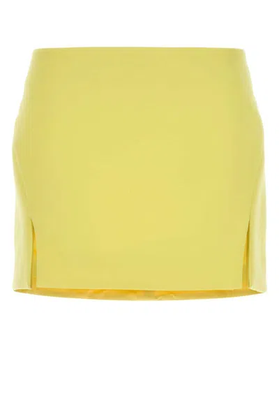 Givenchy High Waist Mini Skirt With Side Slits In Yellow