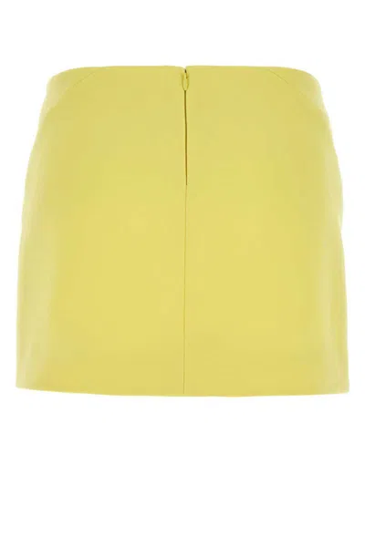 Givenchy High Waist Mini Skirt With Side Slits In Yellow
