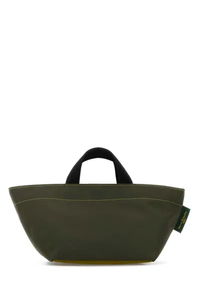 Herve Chapelier Army Green Nylon 901n Handbag In Green