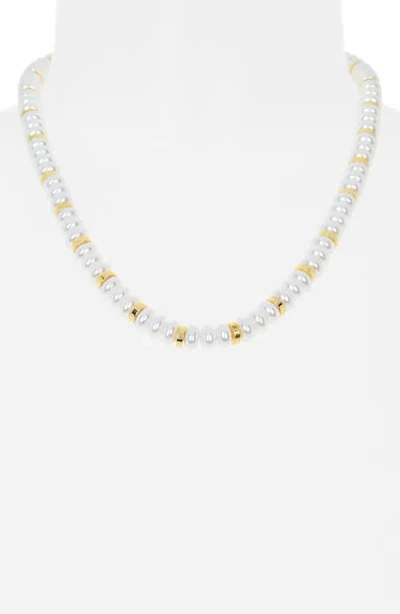 Leith Beaded Necklace In White