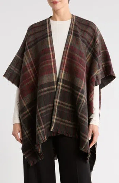 Vince Camuto Classic Plaid Reversible Topper In Multi