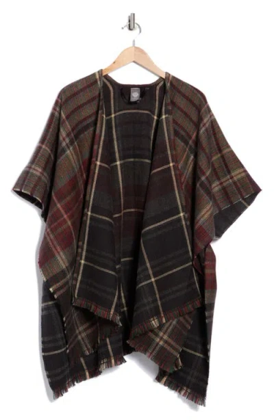Vince Camuto Classic Plaid Reversible Topper In Multi