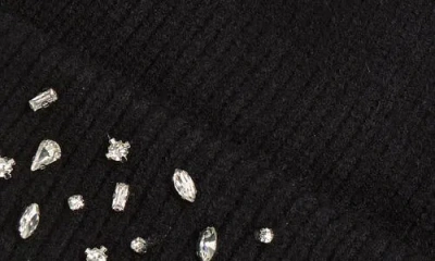 Tasha Crystal Cuffed Beanie In Black