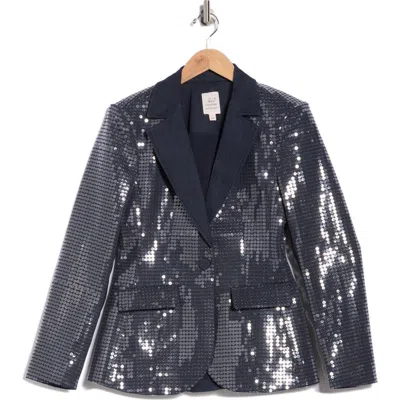 Cinq À Sept Skyla Sequin Jacket In Blue