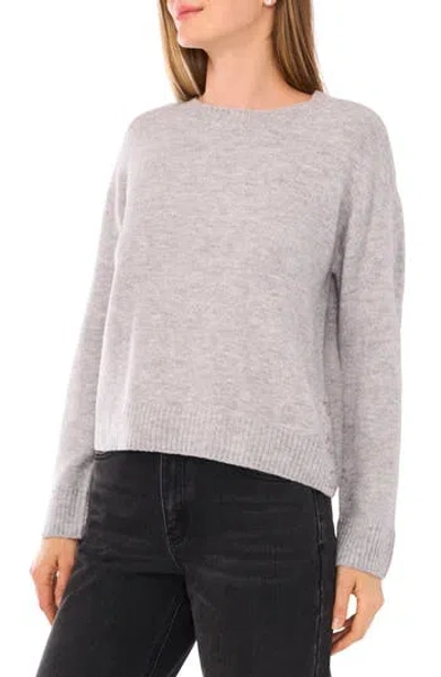 Cece Button Trim Sweater In Gray